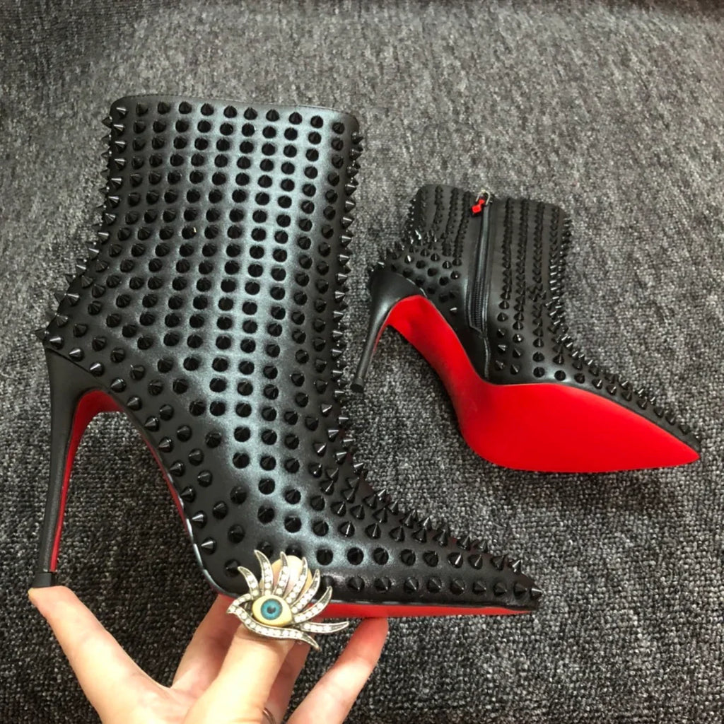 CL- Black Studded Boots&Bag(CL2041)