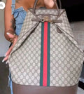 G-Web-Striped Duffle Bag