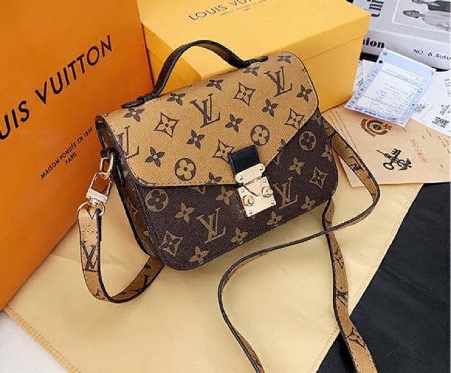 L- Two toned Brown Purse