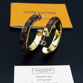 L-Classic Real Leather Made Hoop Earrings (SP211)